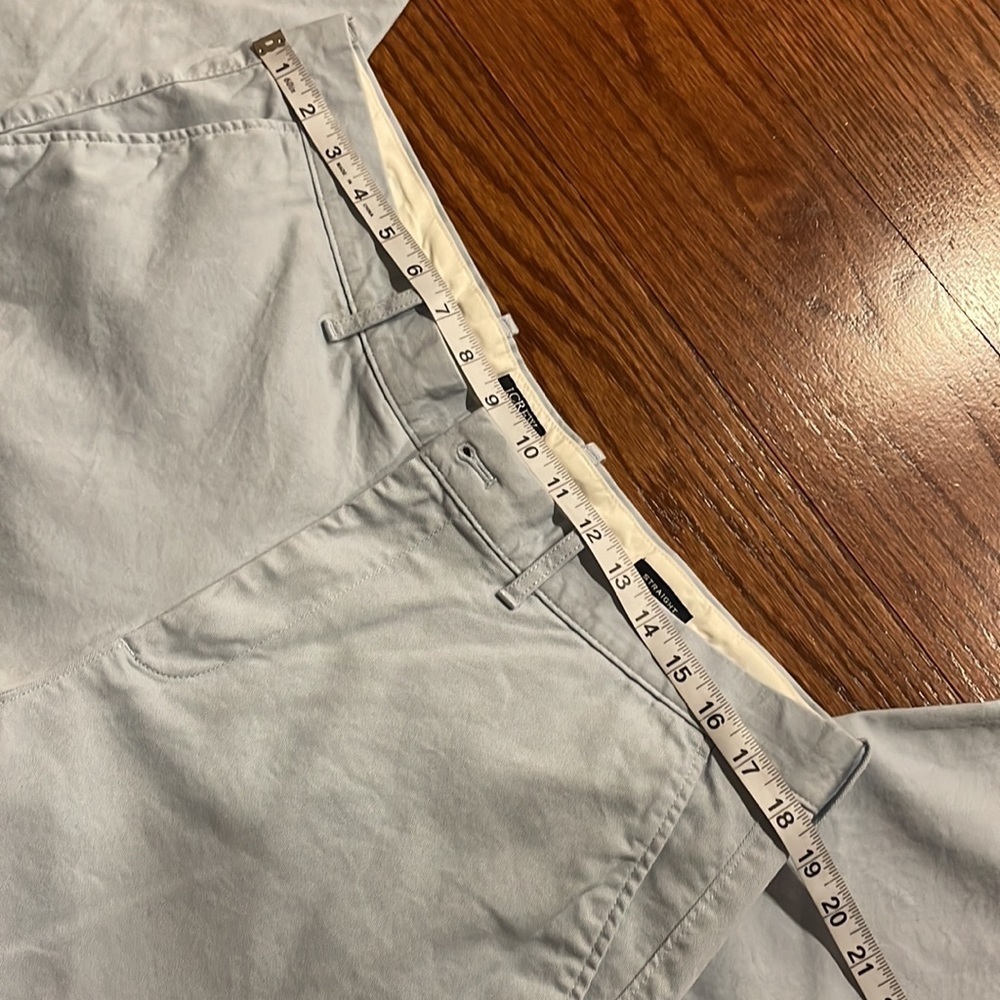 J CREW men’s Flex Straight cut Chino pants flat front 4 pocket light blue 36-30 - Picture 10 of 16
